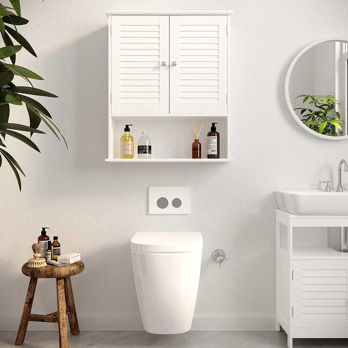 Moderne witte badkamer wandkast -